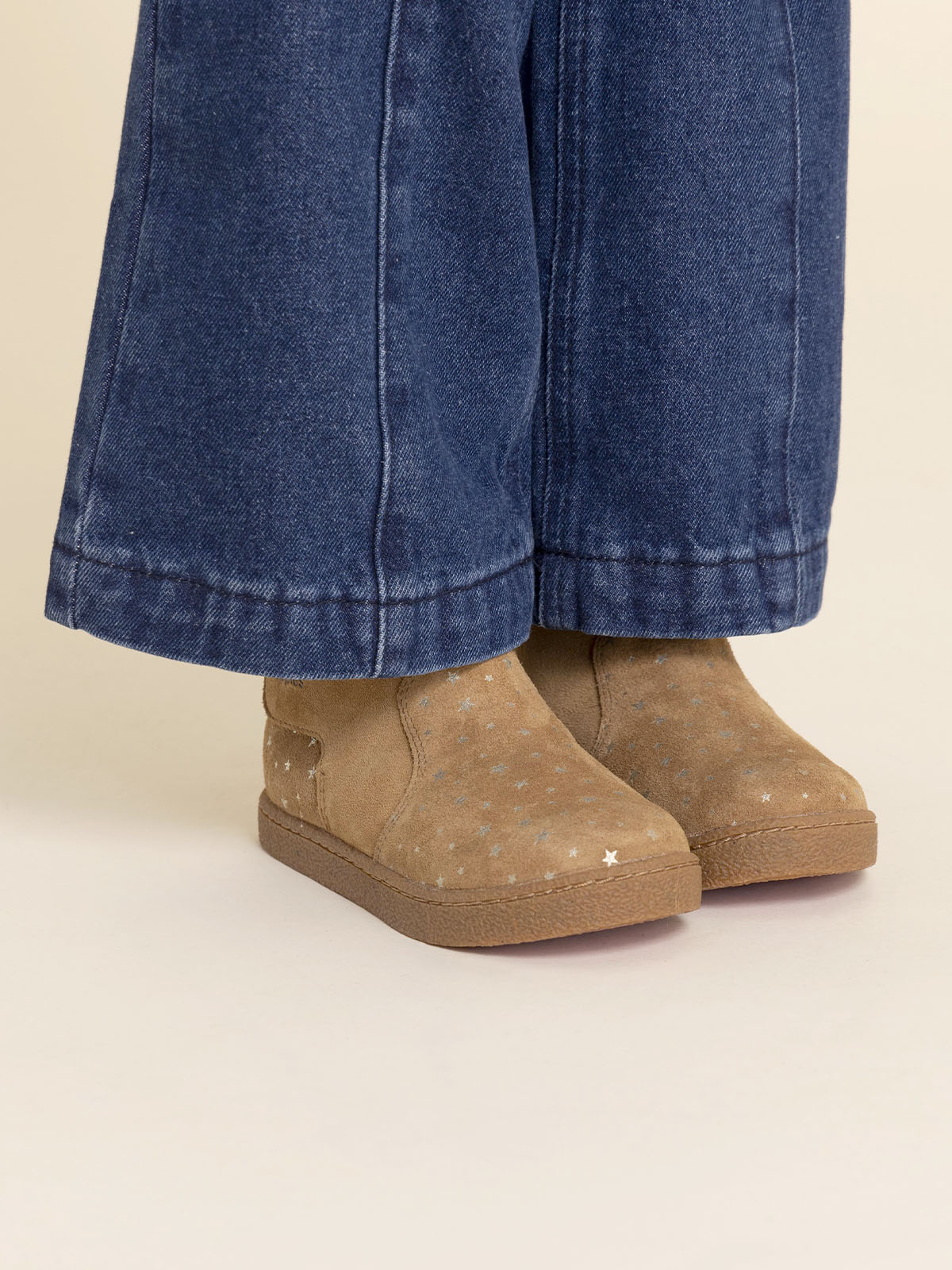 Bota Gamuza Niña Bonnie Café