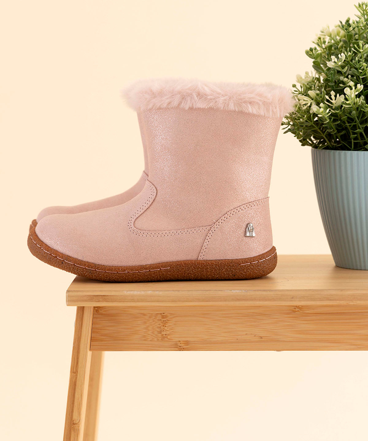 Bota Gamuza Niña Albury Rosada