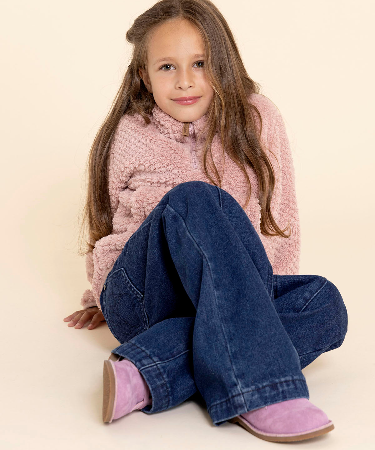 Botín Cuero Niña Mandy Rosado
