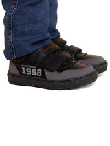 Zapatilla Cuero Niño Jets  Negra