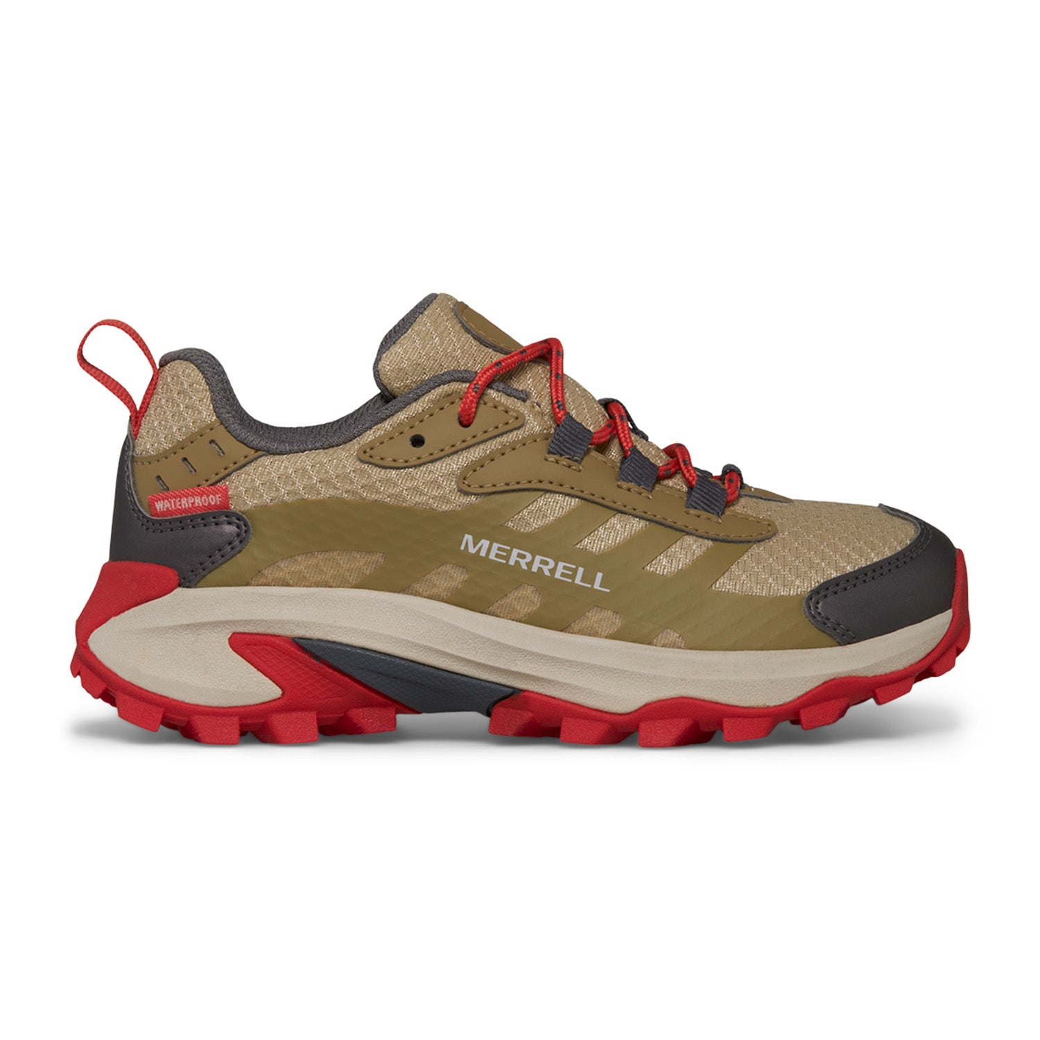 Zapatilla Moab 2 Low Lace Kids Waterproof Café Merrell