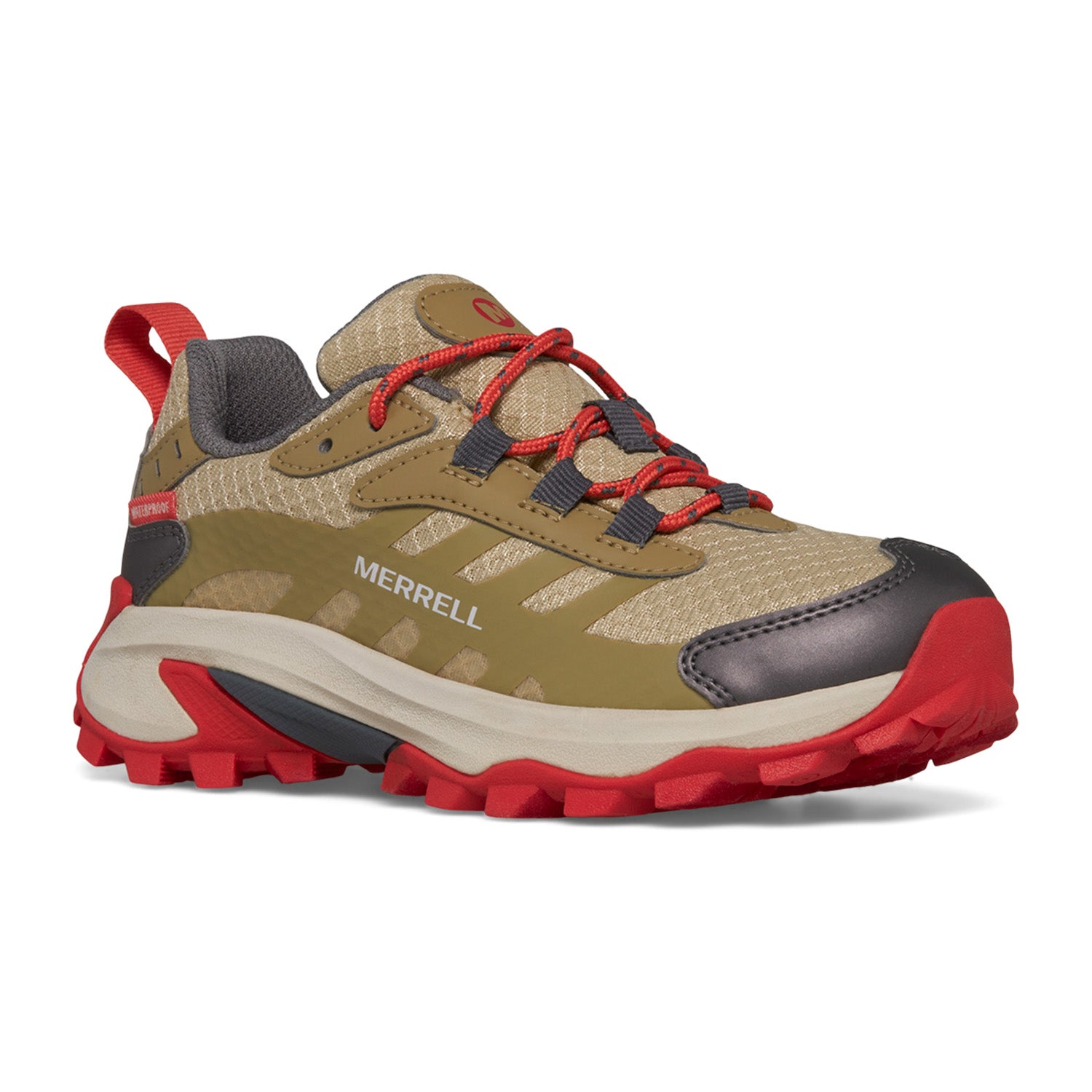 Zapatilla Moab 2 Low Lace Kids Waterproof Café Merrell